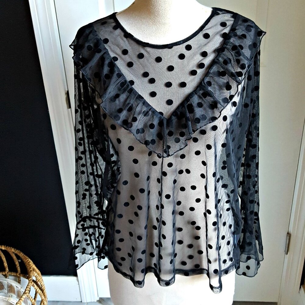 SHEER Dotted BLOUSE By UPS & DOWNS